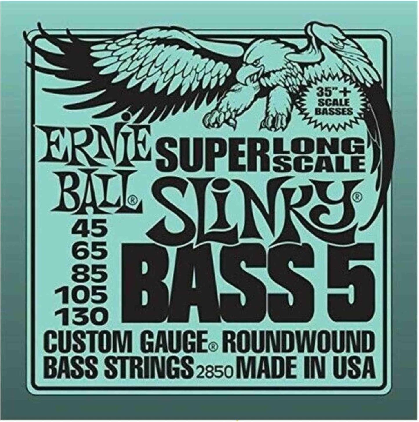 Ernie Ball 5-String Super Long Scale Slinky Bass Guitar Strings