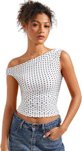 SUUKSESS Women Off Shoulder Crop Tank Top - Sleek Y2K Style