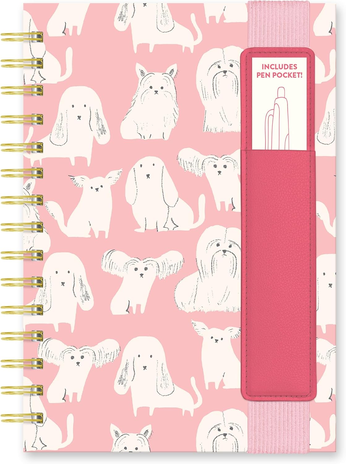 Studio Oh! Oliver Spiral Notebook - 160 Lined Pages, Pen Pocket, Lay-Flat Design - Cute Daily Planner