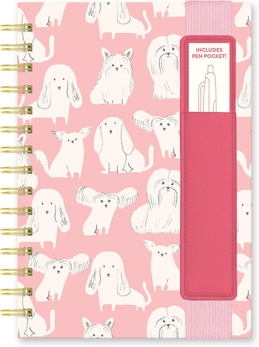 Studio Oh! Oliver Spiral Notebook - 160 Lined Pages, Pen Pocket, Lay-Flat Design - Cute Daily Planner