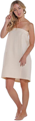 Turquaz Lightweight Knee Length Waffle Robe for Women - Spa Wrap Other