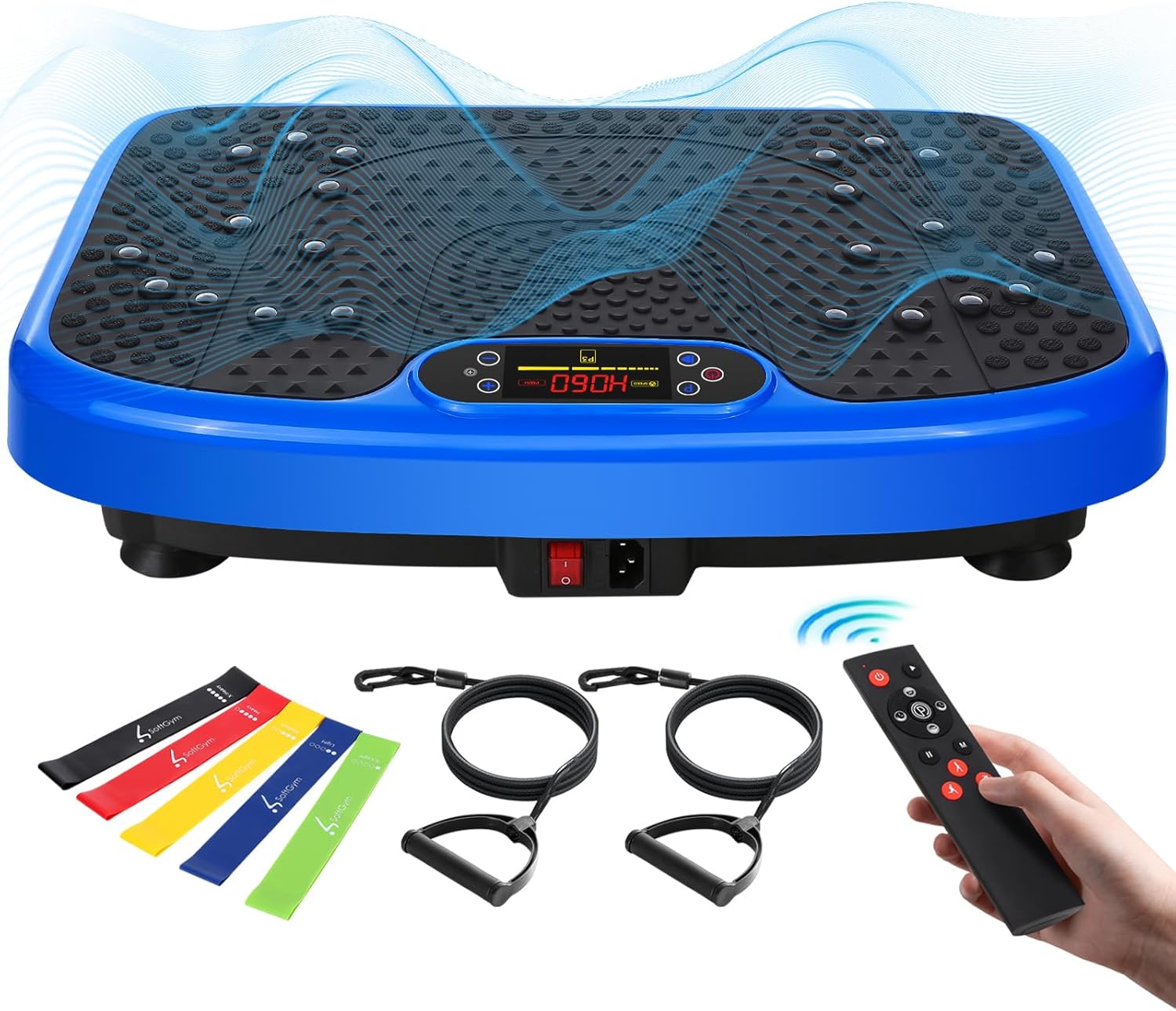 Powerful Vibration Plate for Weight Loss & Fitness - SoftGym Blue