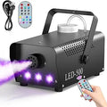 HOLDLAMP Fog Machine 500W with 14 Color LED Effects - Compact Fogger