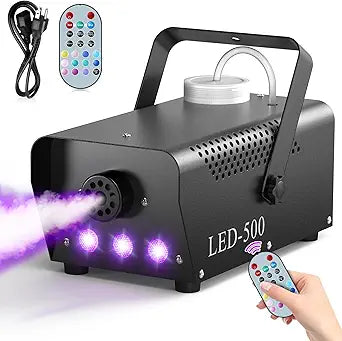 HOLDLAMP Fog Machine with 14 Colorful LED Lights for Events
