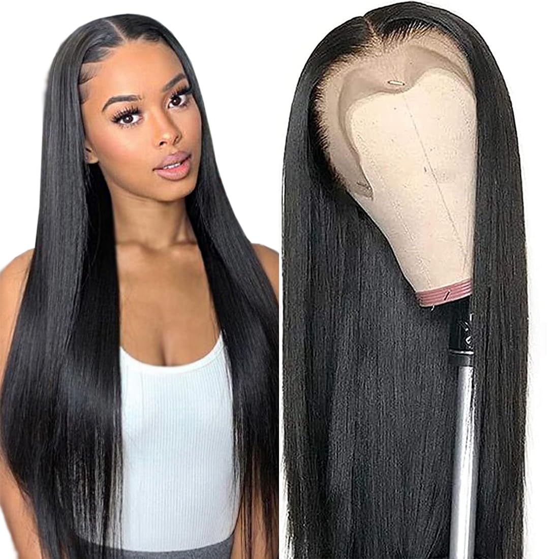 Straight Wig Human Hair 13x6 Lace Front Wigs for Black Women
