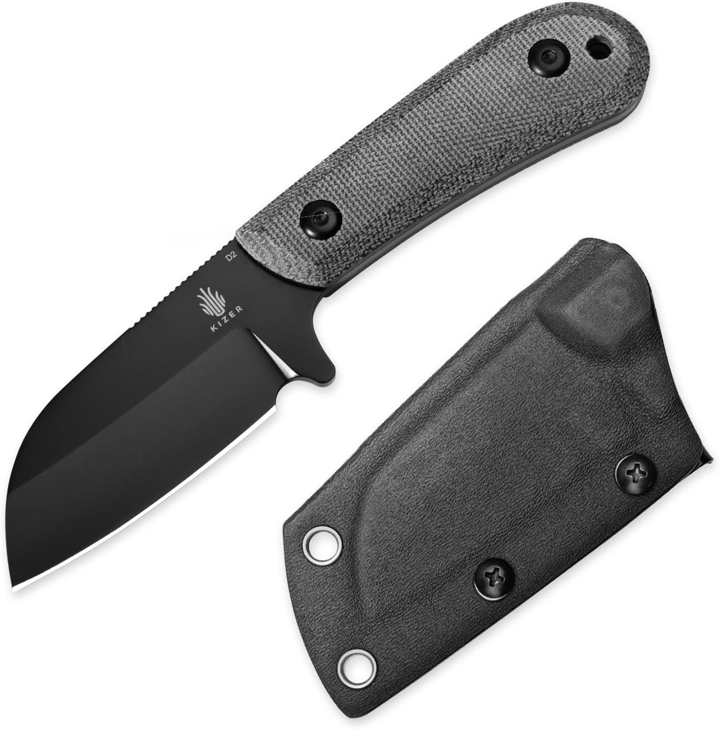 Kizer Deckhand Fixed Blade Hunting Knife for Camping and EDC