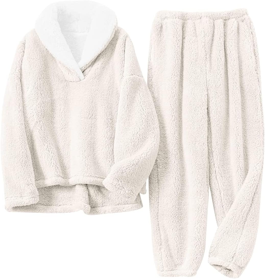 Women's Fluffy Loungewear Pajamas Set for Cozy Comfort