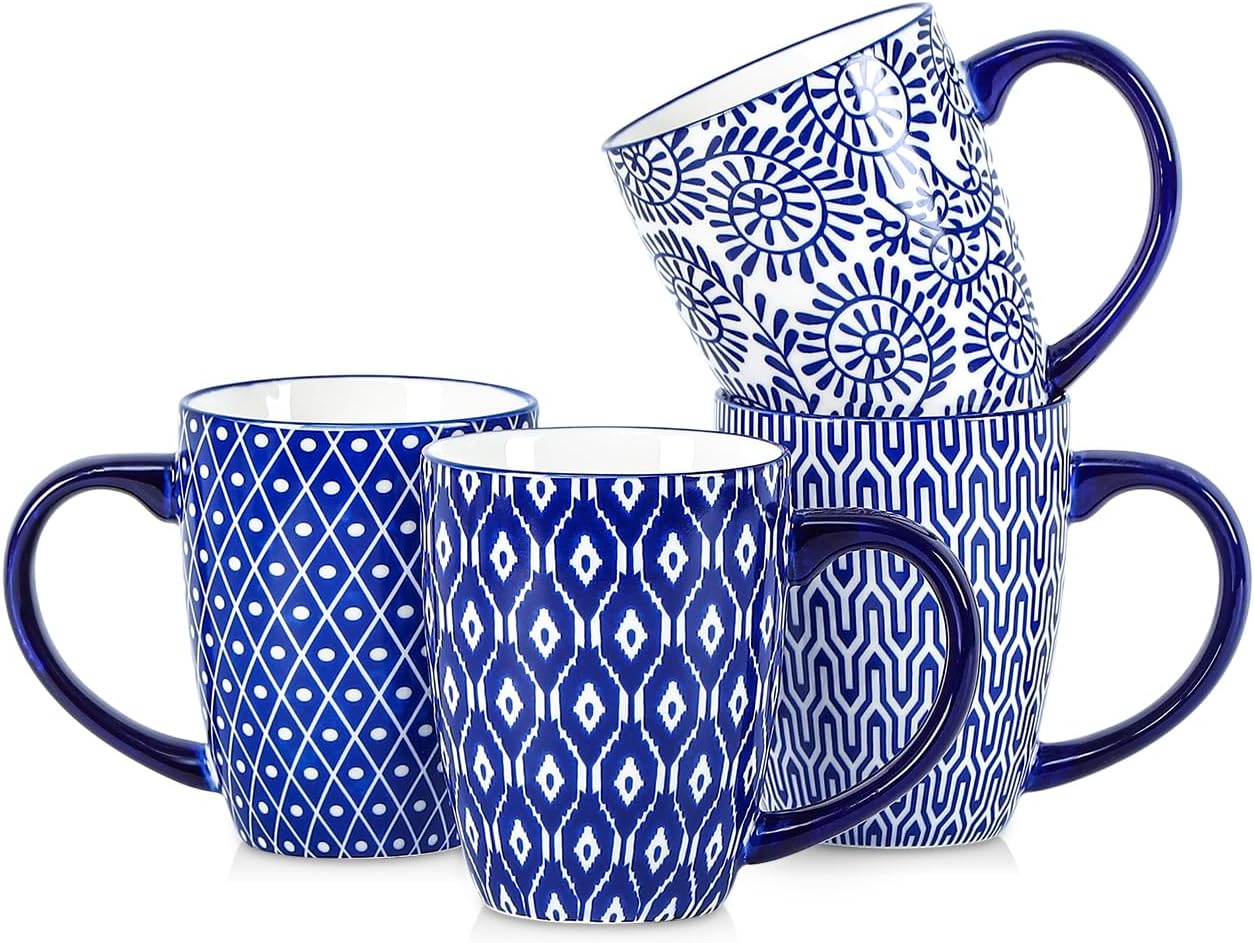 Elegant Selamica Ceramic Coffee Mugs Set of 4 for Every Occasion
