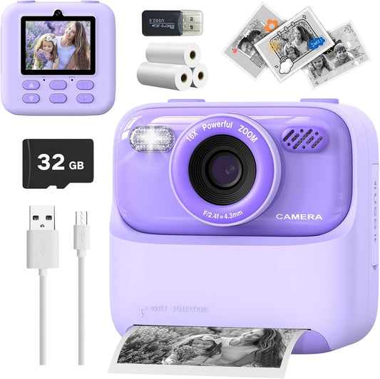 Capture Joy: Mgaolo Kids Instant Print Camera (Purple)