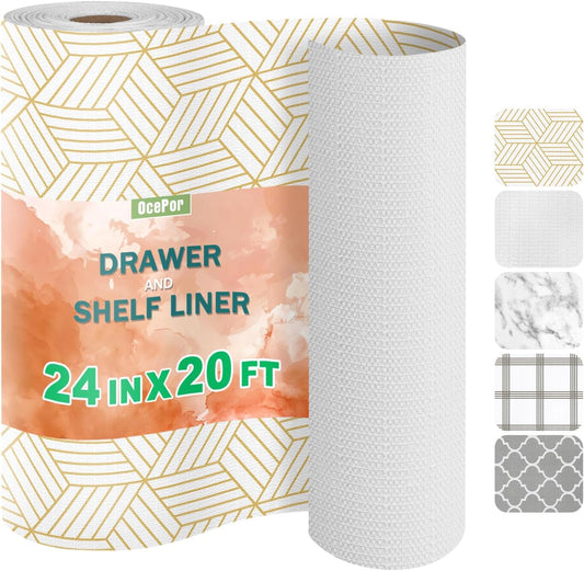 OcePor Non-Adhesive Drawer and Shelf Liner for Kitchen Use