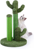 Cat Scratching Post Cactus with 3 Sisal Poles and Dangling Ball