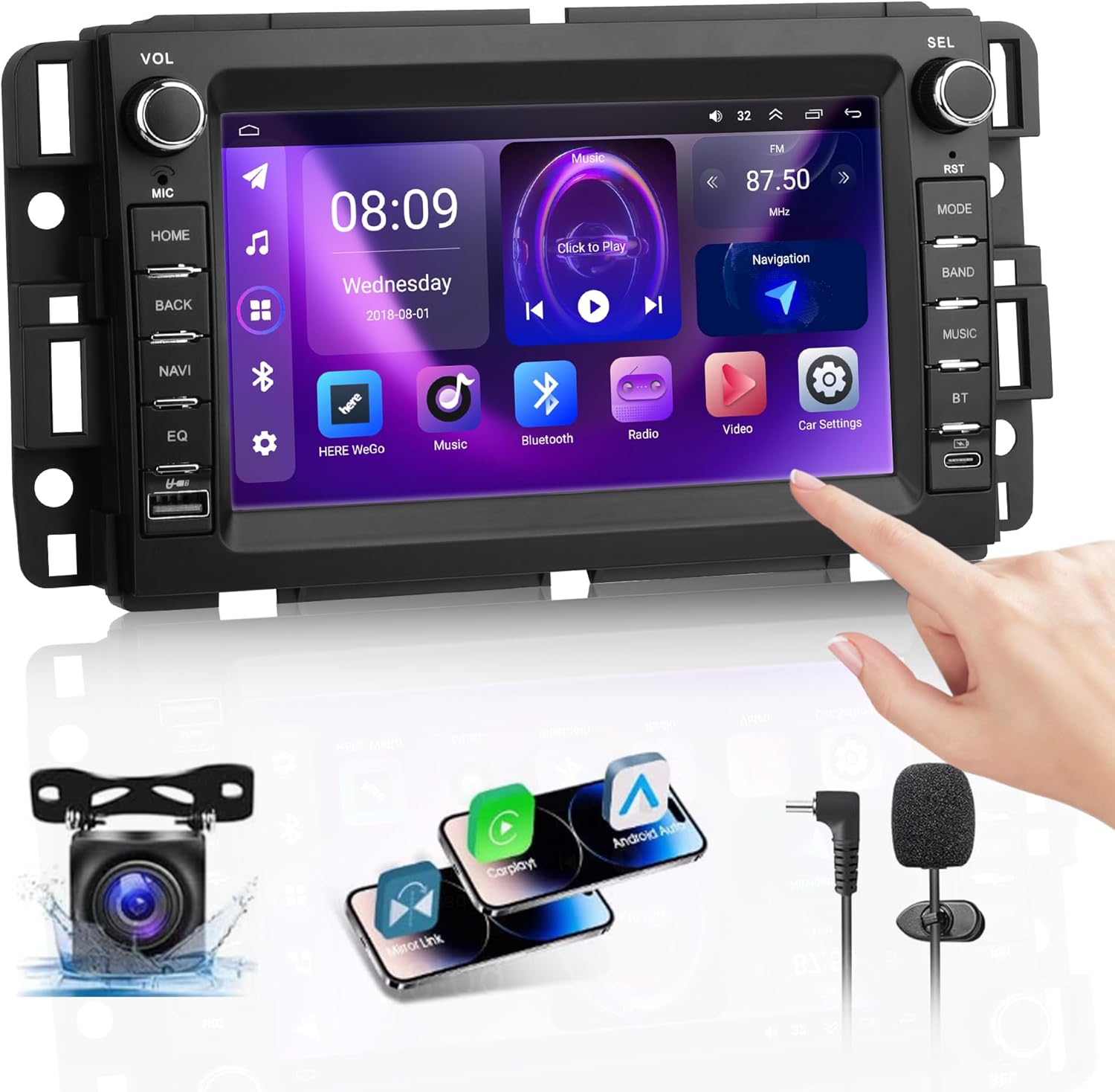 4G+64GB Car Radio Stereo for Chevy Silverado and GMC Sierra
