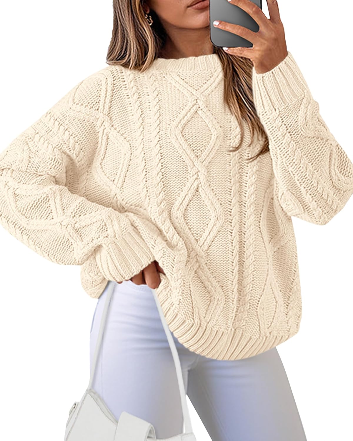 Casual Long Sleeve Sweater for Women - Trendy Fall Fashion