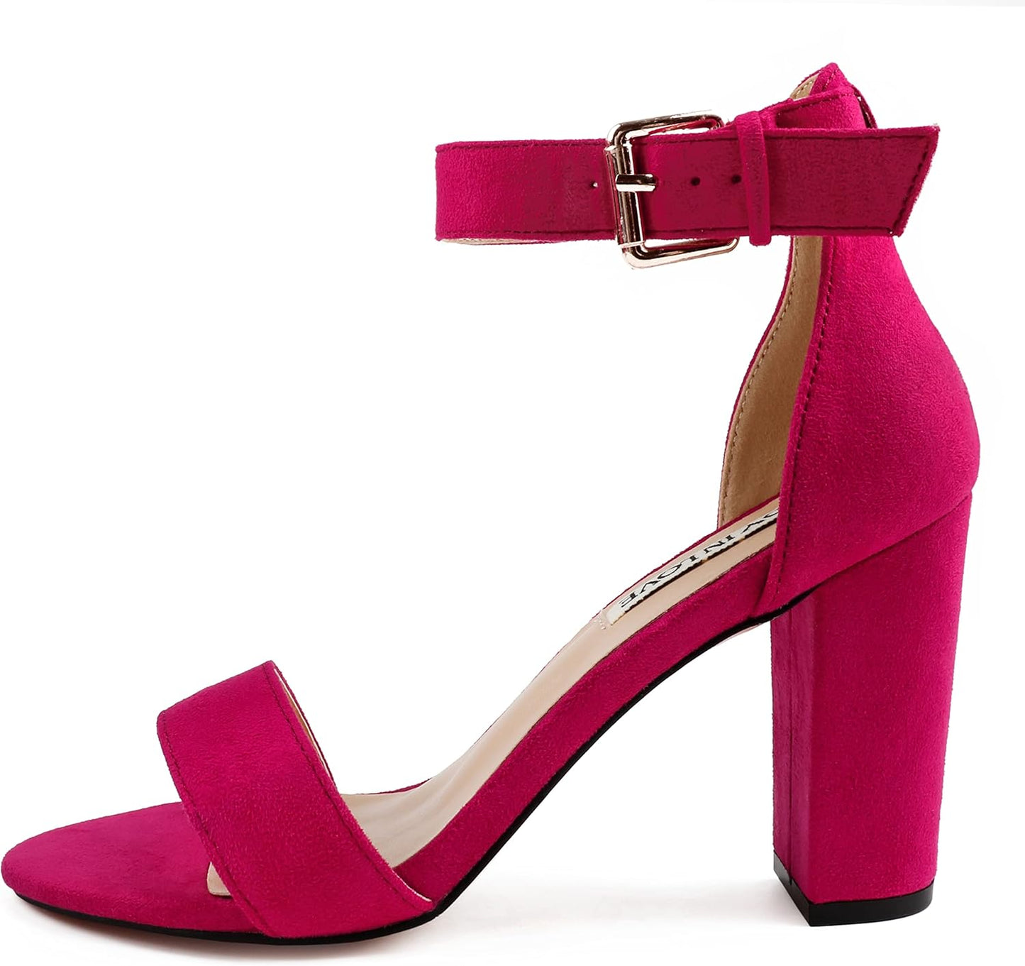 JOY IN LOVE Womens Chunky Block High Heels Ankle Strap Sandals