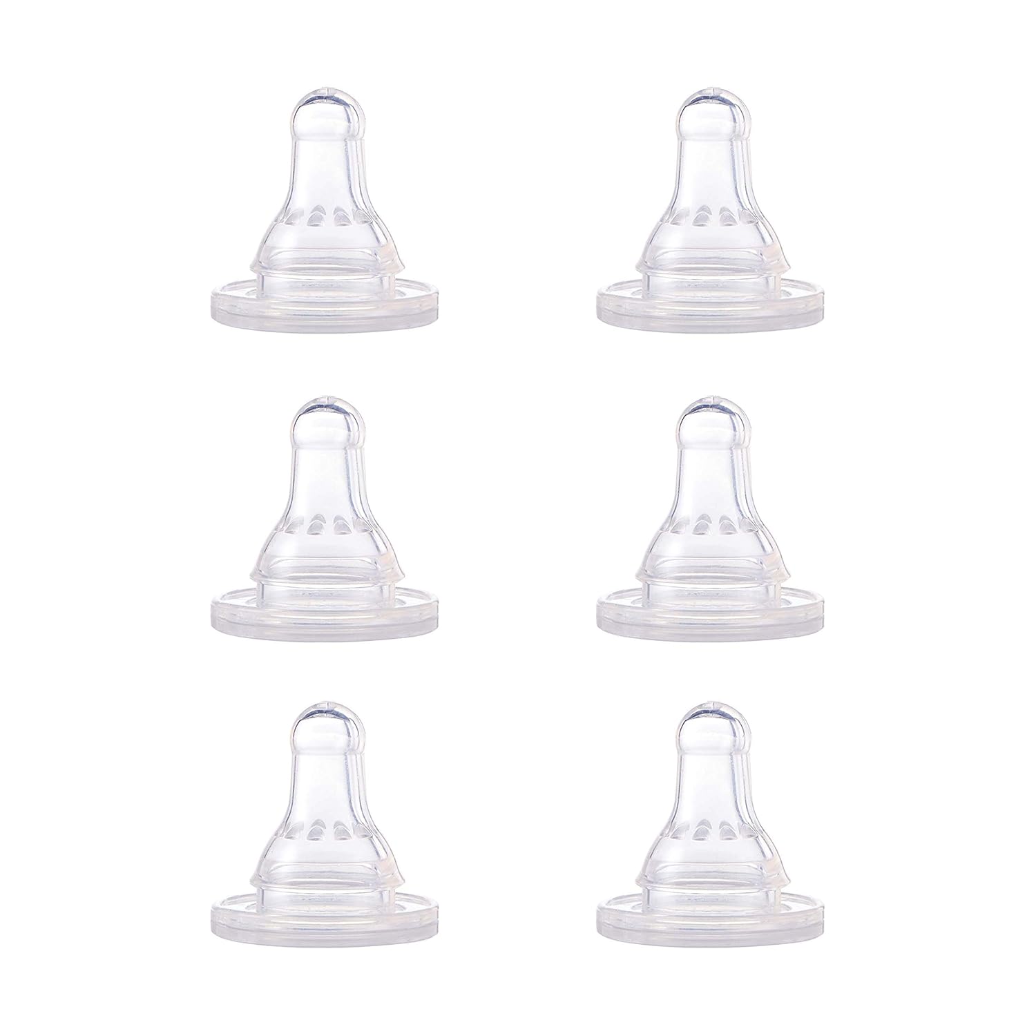 NUK First Essentials 6-Count Baby Bottle Nipples - Smooth Feeding