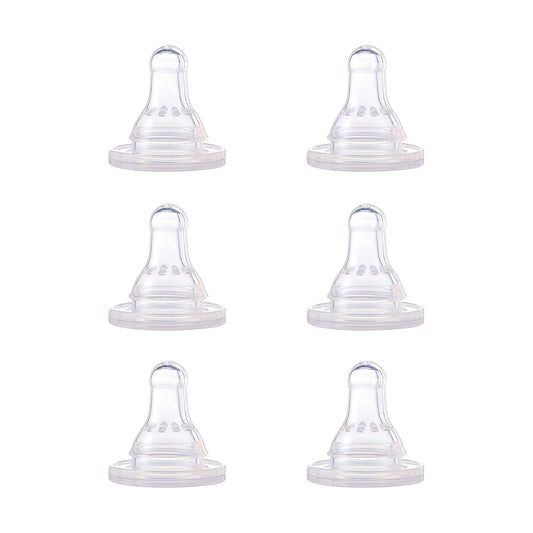 NUK First Essentials 6-Count Baby Bottle Nipples - Smooth Feeding