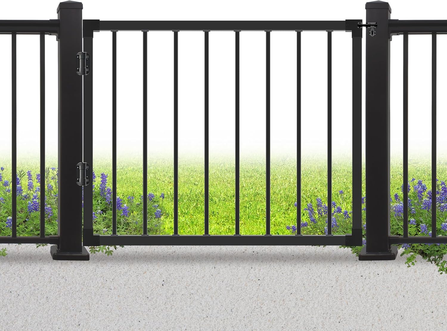 Deck Fence Gate Outdoor, 32H Heavy Duty Steel for Patios