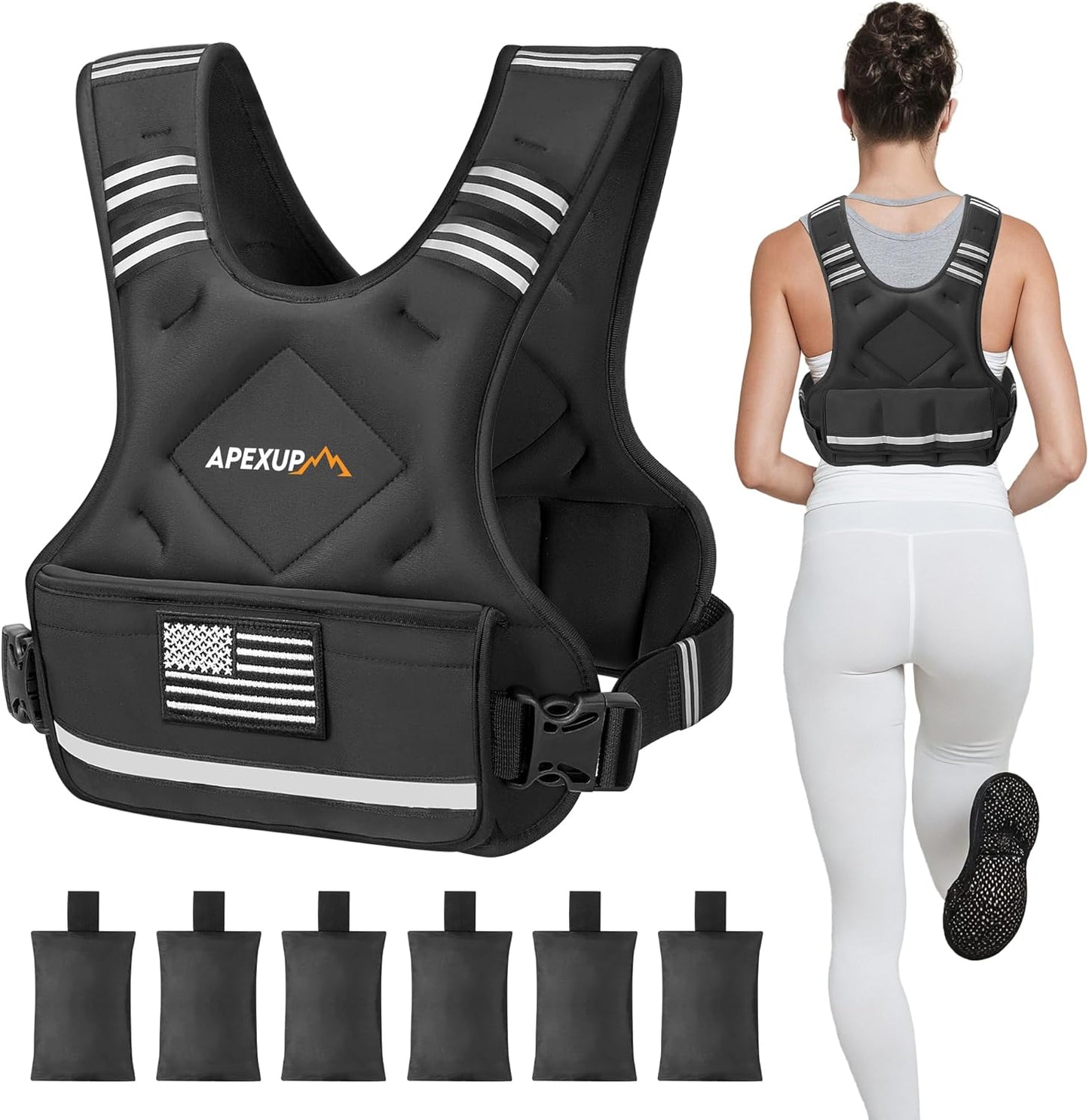 APEXUP Adjustable Weighted Vest for Strength Training and Running