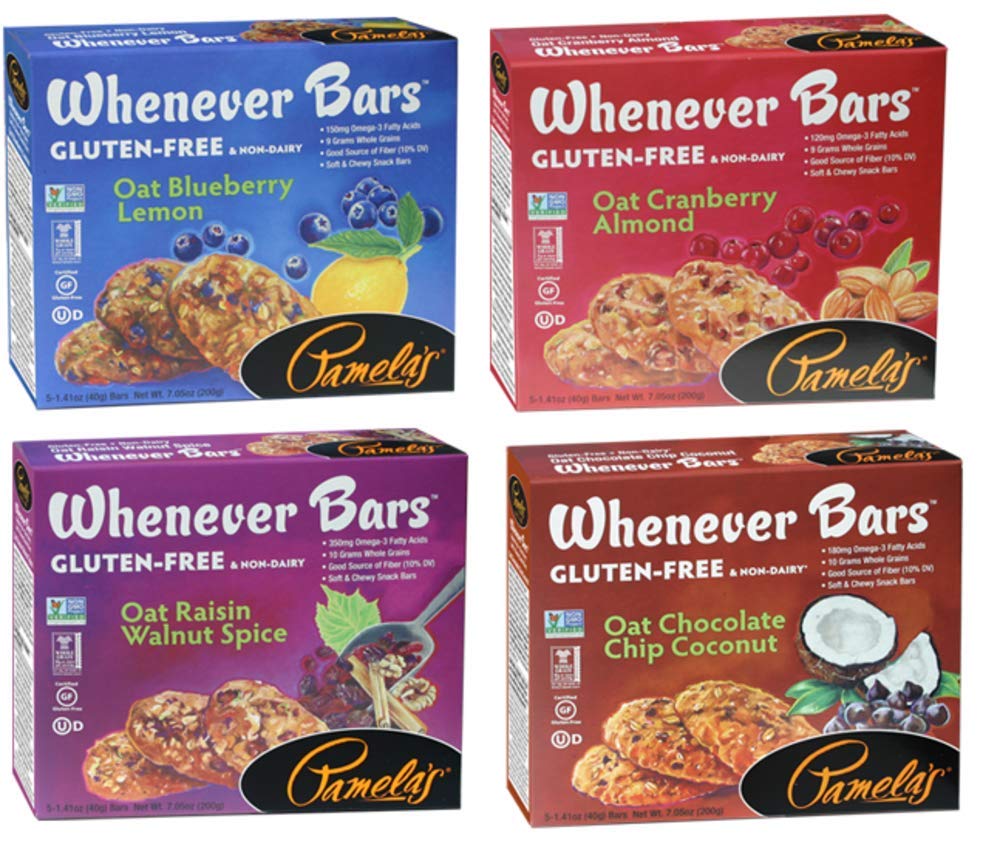 Pamela's Gluten Free Whenever Bar Variety Pack - Delicious Snacks