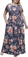 Nemidor Plus Size Maxi Dress for Curvy Women (Style KGYC)