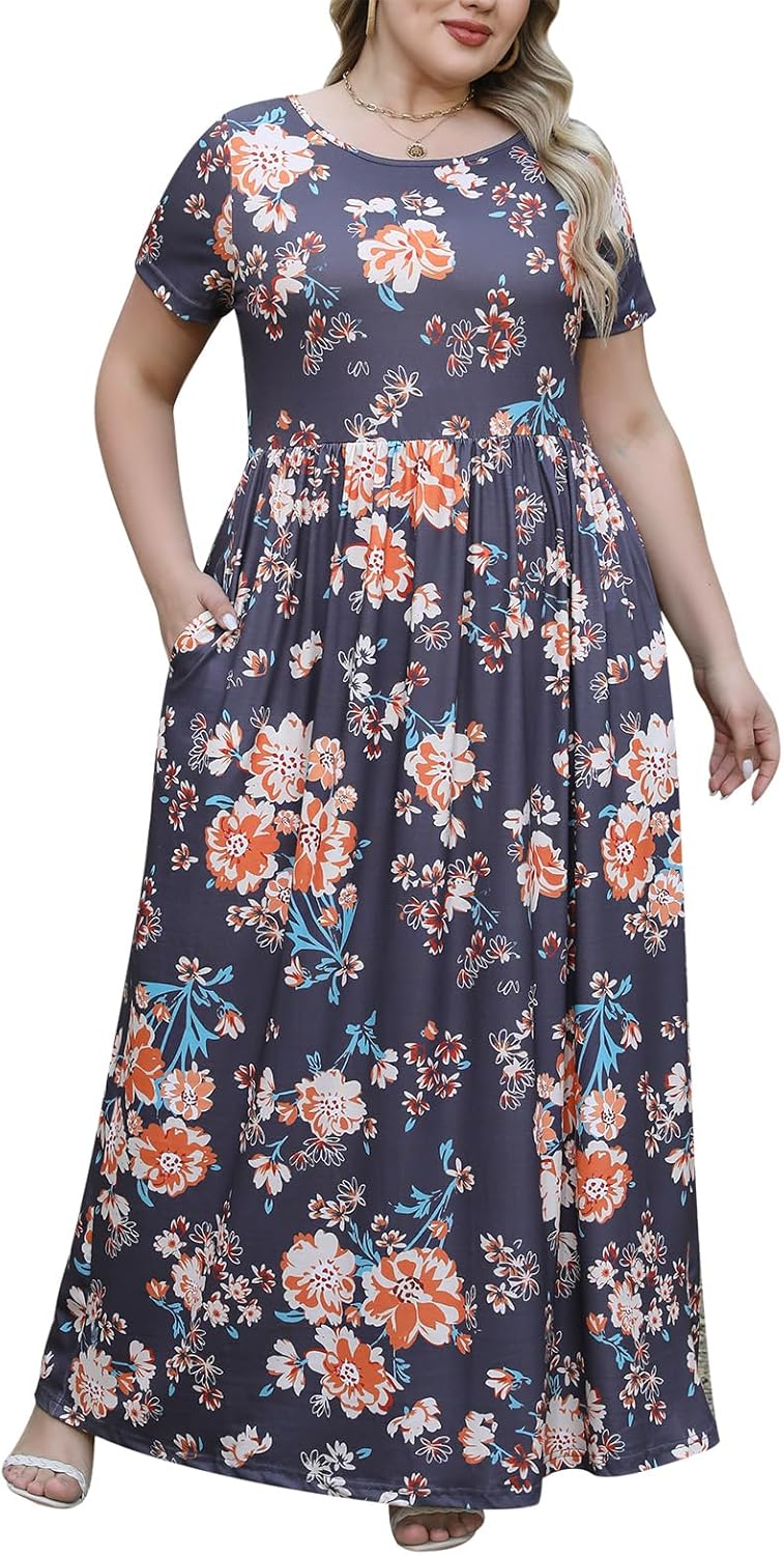 Plus Size Maxi Dresses for Curvy Women with Pockets