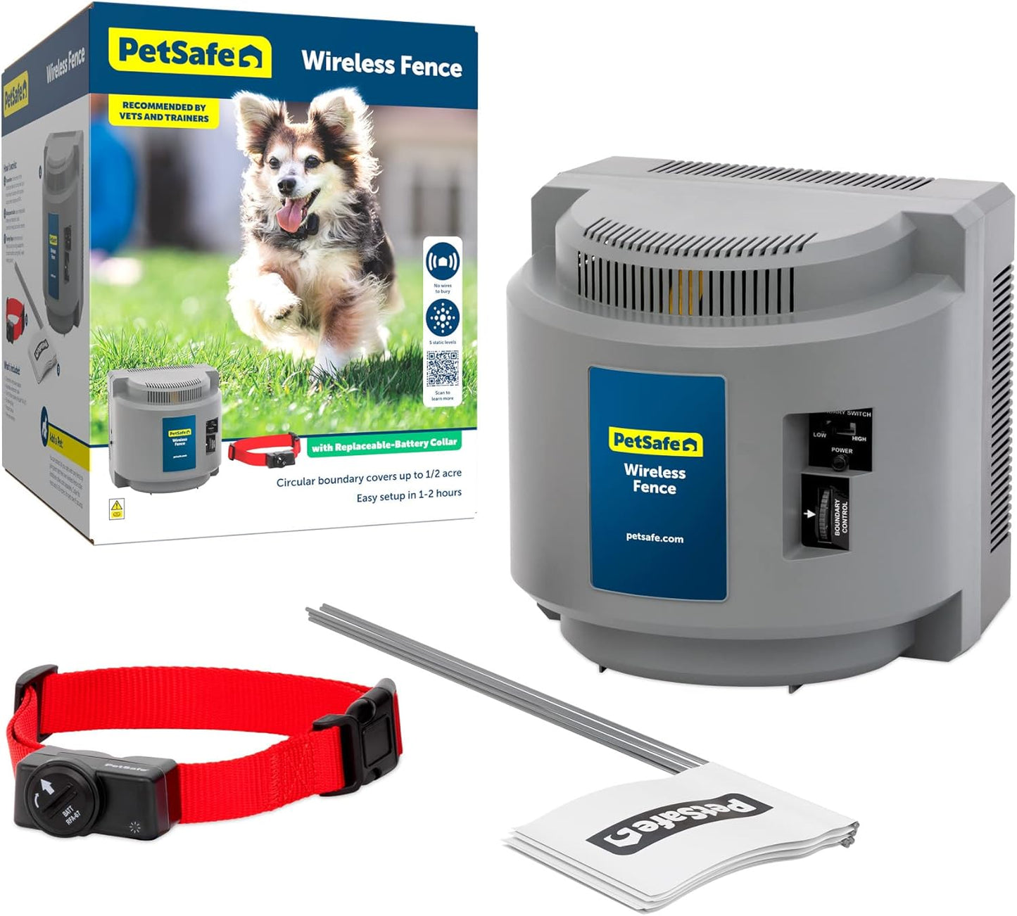 Portable PetSafe Wireless Fence - 1/2 Acre Coverage