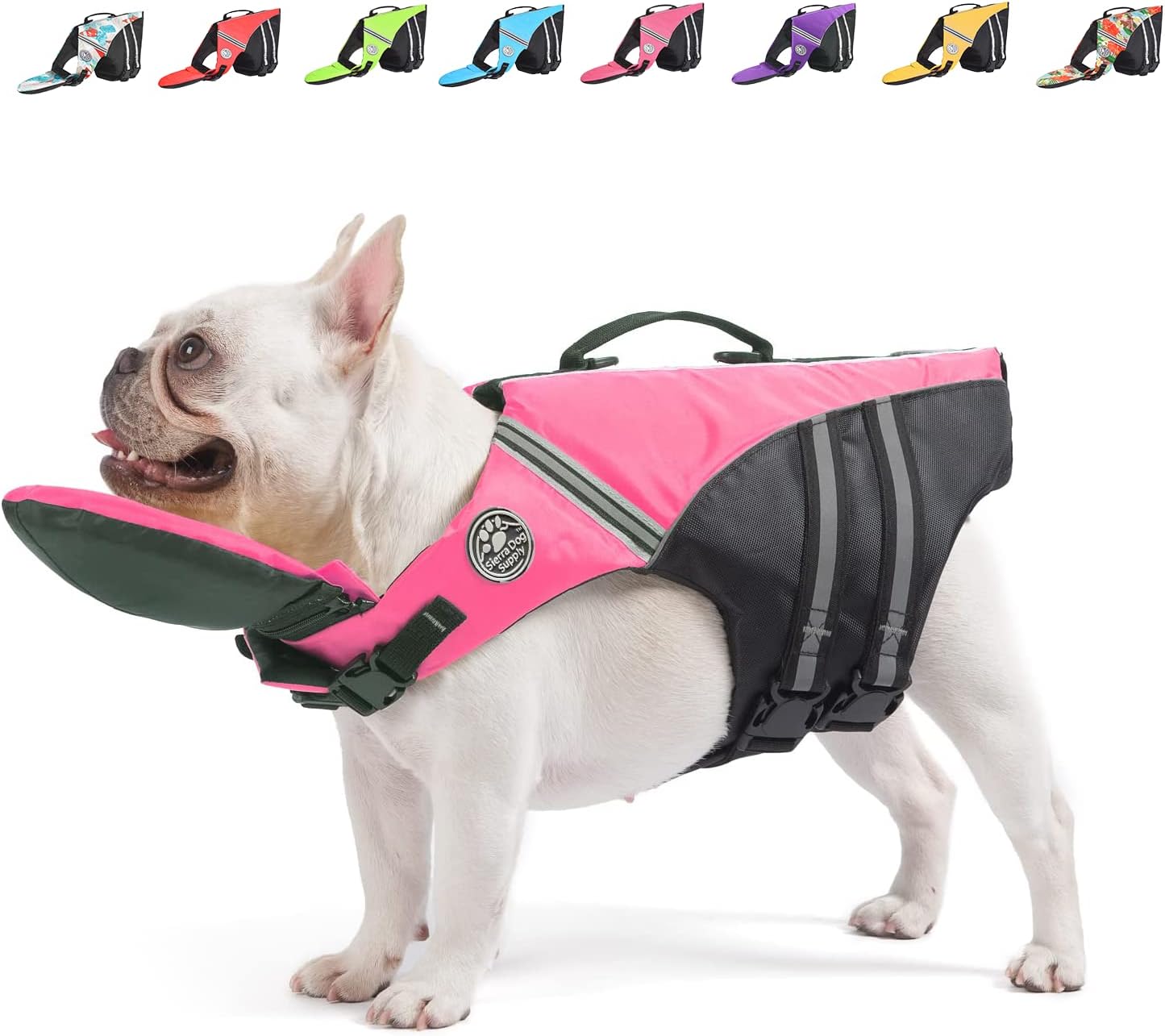 Dog Life Jacket with Reflective Vest for Safe Swimming Fun