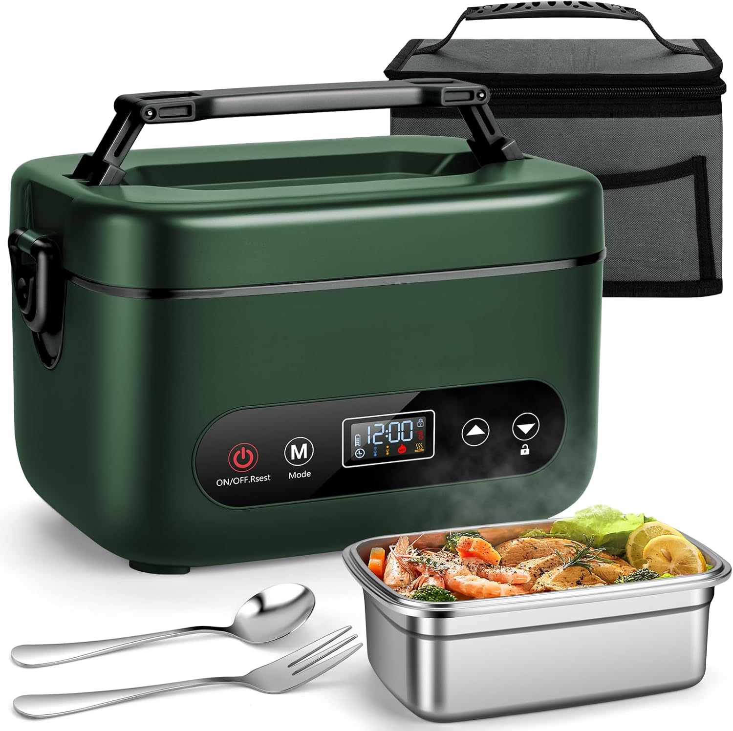 1.2L Cordless Electric Lunch Box with 5-Sided Heating Design