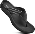Arch Supportive Strappy Flip Flops for Women - Orthotic Comfort