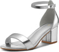 mysoft Womens Chunky Low Heels Open Toe Block Heeled Sandals - 2.25in