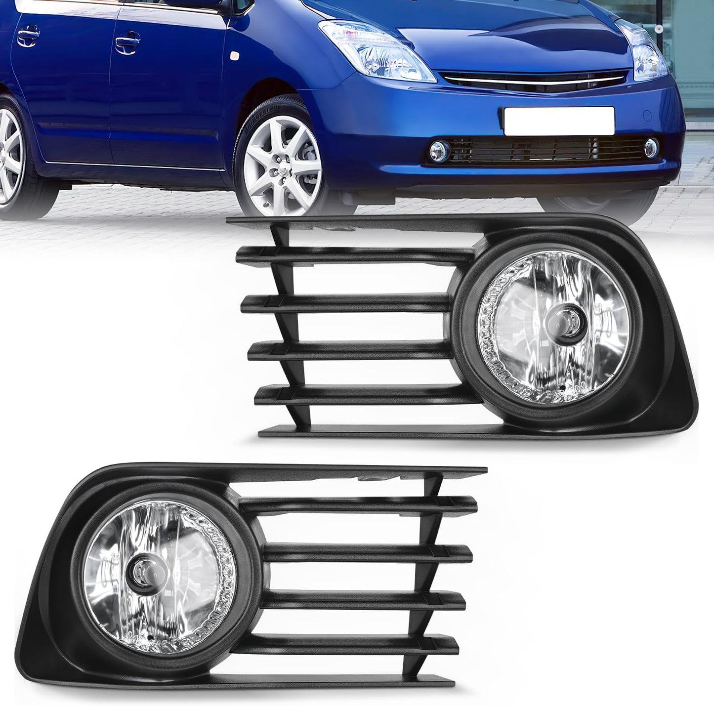 Nilight Fog Lights Assembly for 2004-2009 Toyota Prius Models