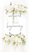 Set of 2 Floral Wedding Arch Decor with Elegant Swag Design
