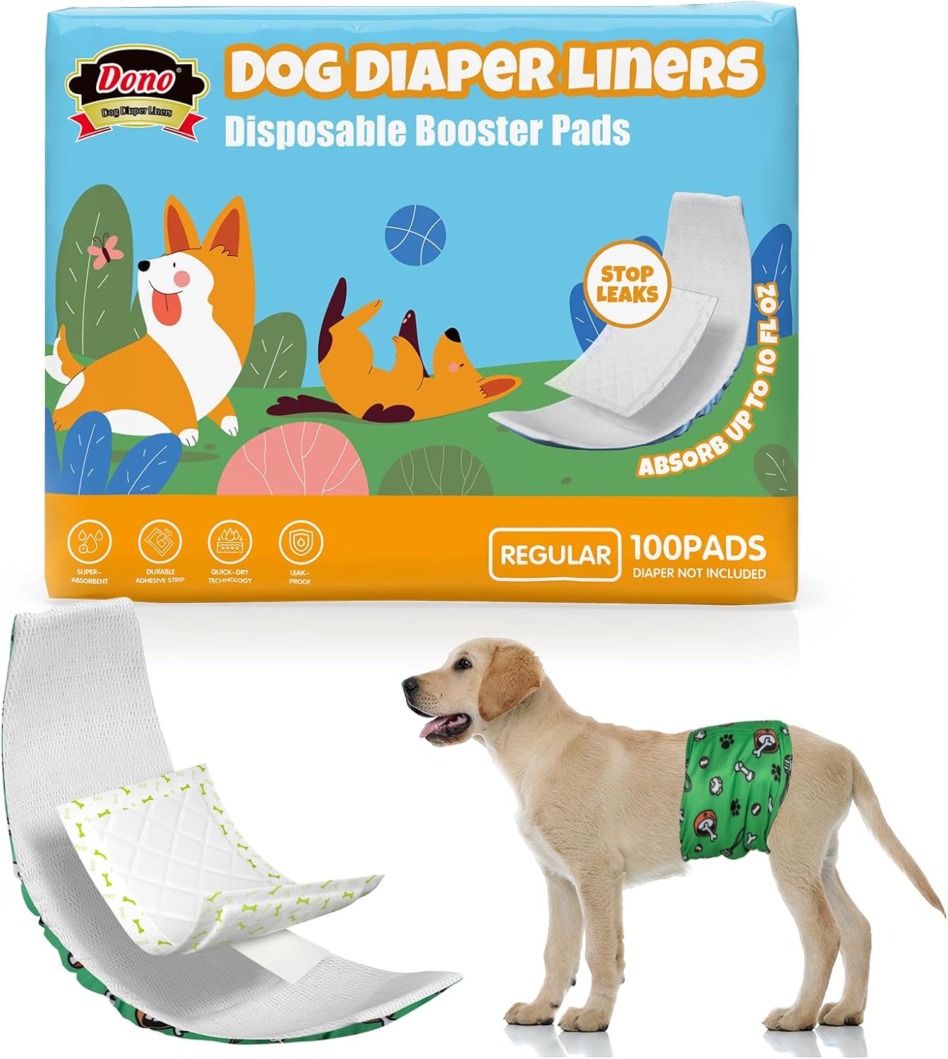 Dono Super Absorbent Dog Diaper Liners