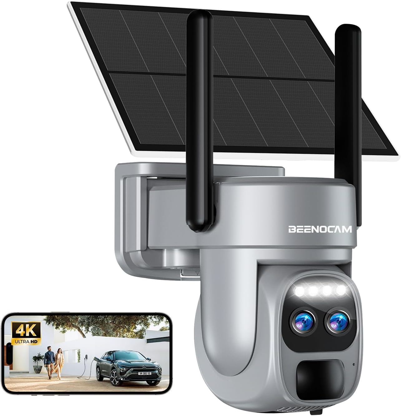 BEENOCAM 4K/8MP Solar Security Cameras for Home Protection