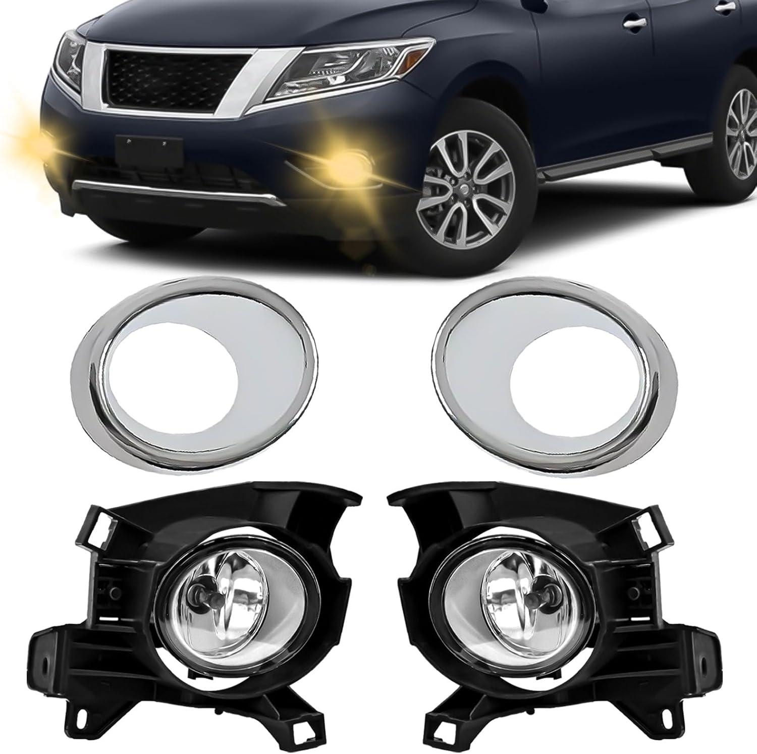 Halogen Fog Lights for 2013-2016 Nissan Pathfinder - Bright & Durable