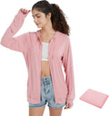 QBK Women's Summer Zip Up Hoodie - Lightweight & Stylish