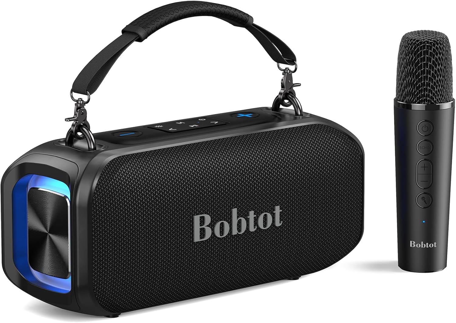 Bobtot Portable Speaker: 40W Punchy Bass & Karaoke Fun
