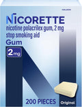 Nicorette Nicotine Gum 2 mg Original Flavor - 200 Count Stop Smoking