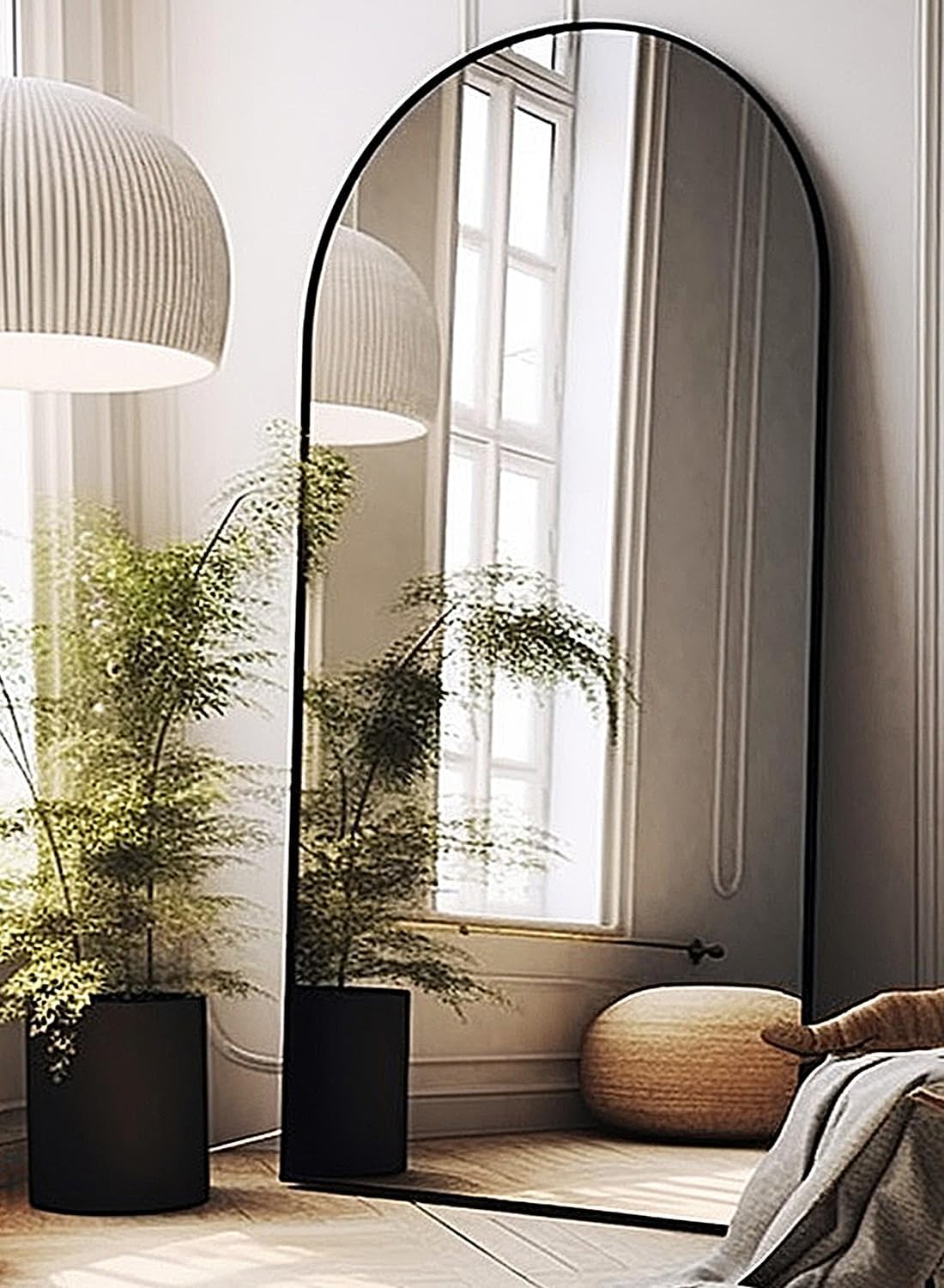 Full Length Mirror, Arched Floor Mirror for Elegant Spaces