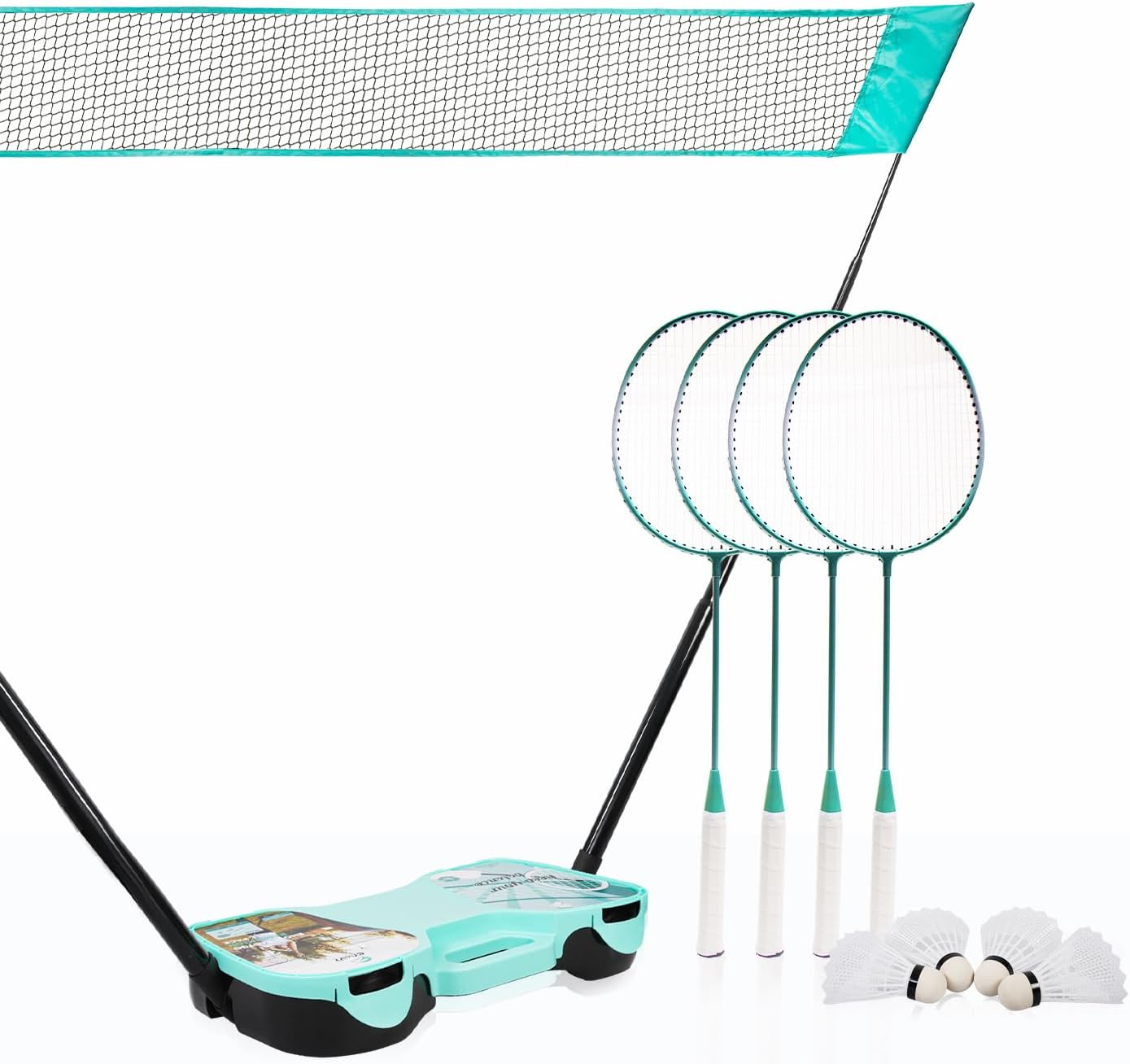 EasyGo Badminton Set with Net, Rackets, and Birdies for Fun