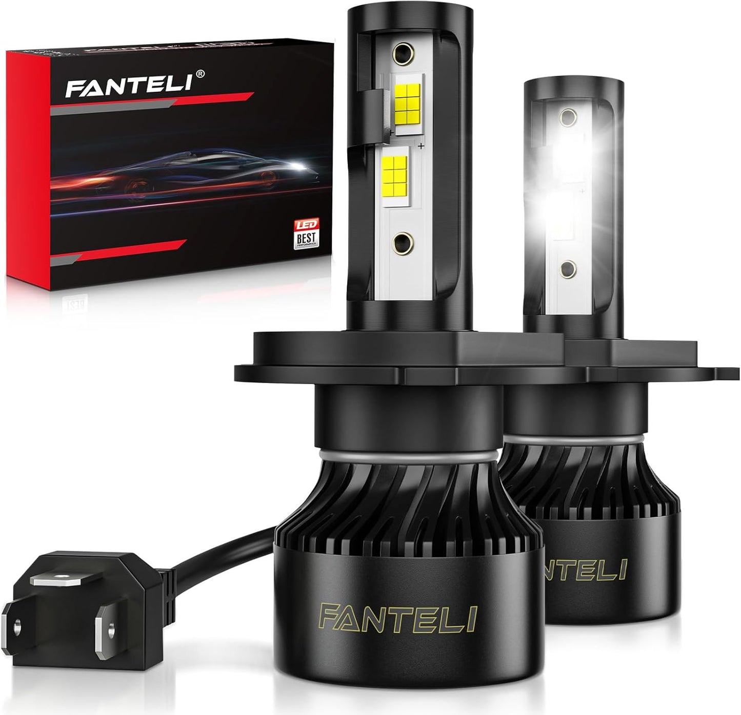 FANTELI H4 LED Bulb: 34000LM 800% Brighter Performance