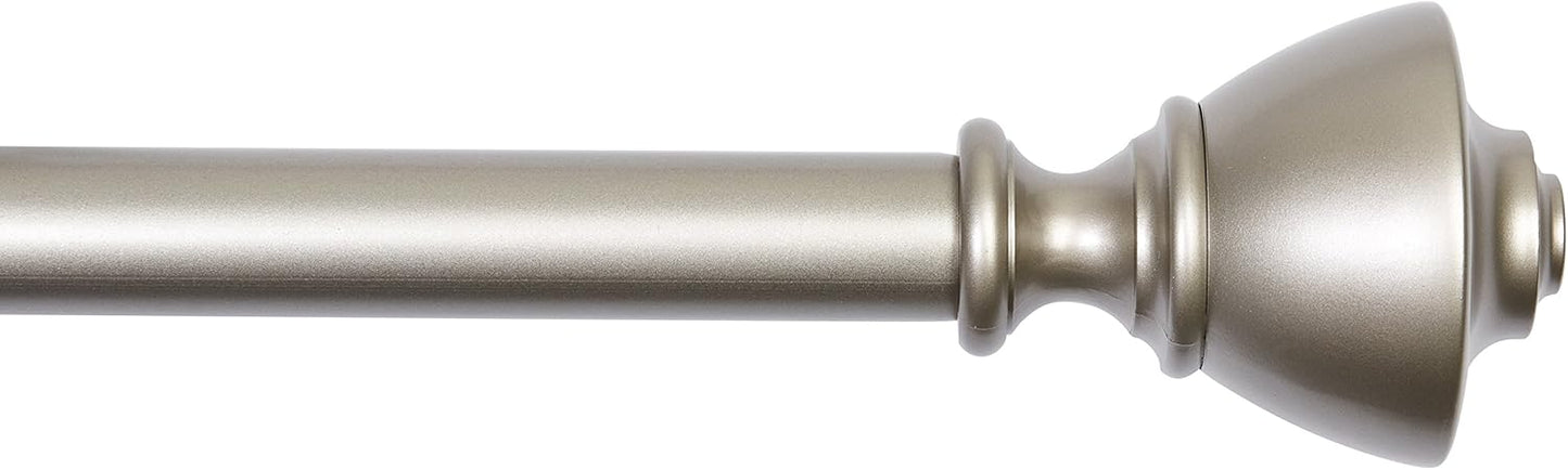 Basics 1-Inch Curtain Rods, Extendable 36-72, Nickel