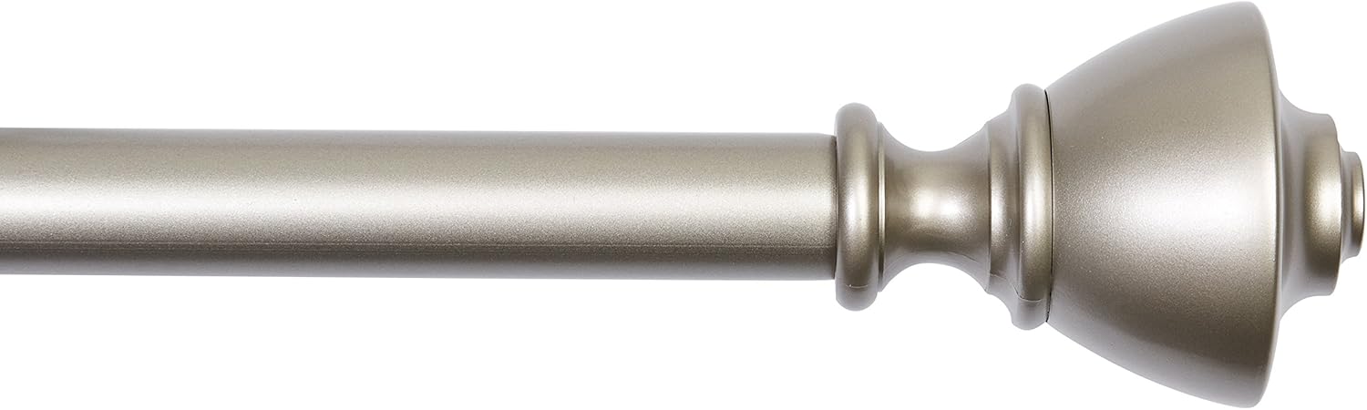 Basics 1-Inch Curtain Rods, Extendable 36-72, Nickel