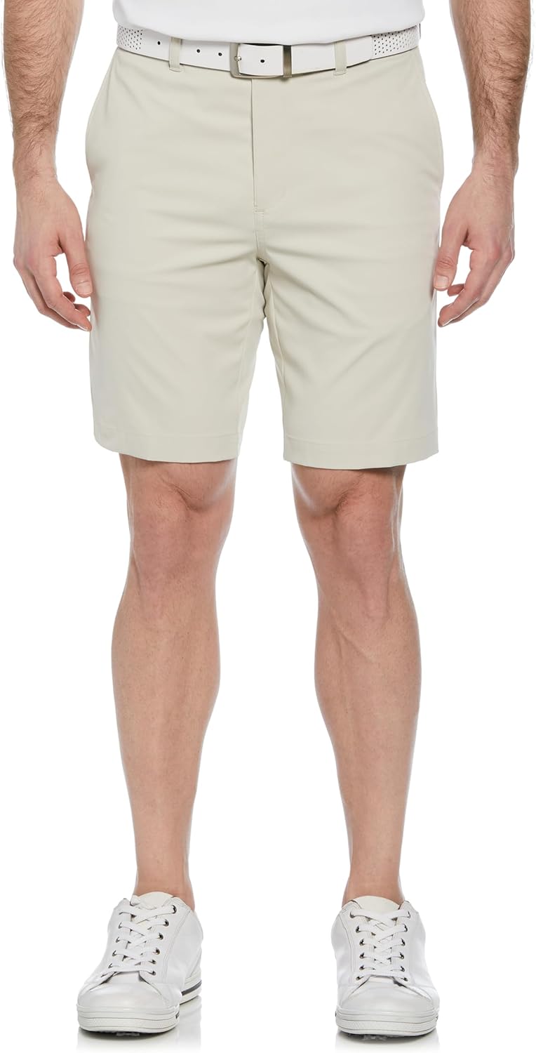 PGA TOUR Mens 9in Flat Front Golf Shorts with Active Waistband