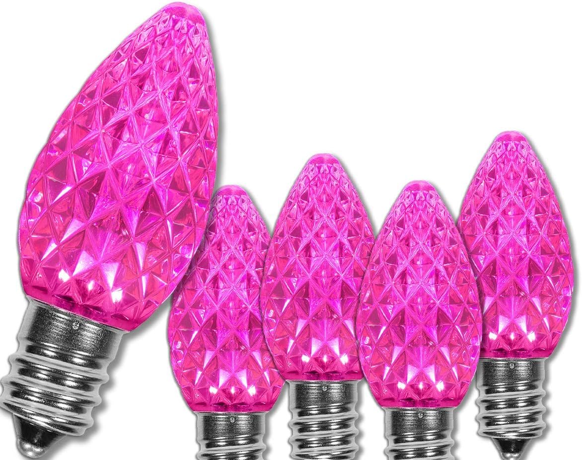 OptiCore C7 LED Christmas Light Bulbs - 25 Pack Premium Outdoor