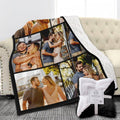 Custom Sherpa Fleece Blanket with Photos and Text - Cozy Personalized