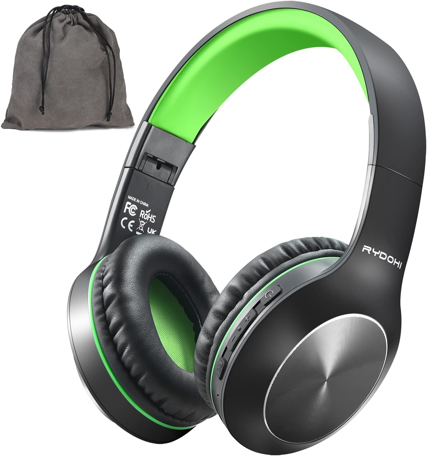 Rydohi Over-Ear Headphones: 68H Playtime, HiFi Bass, 3 EQ Modes