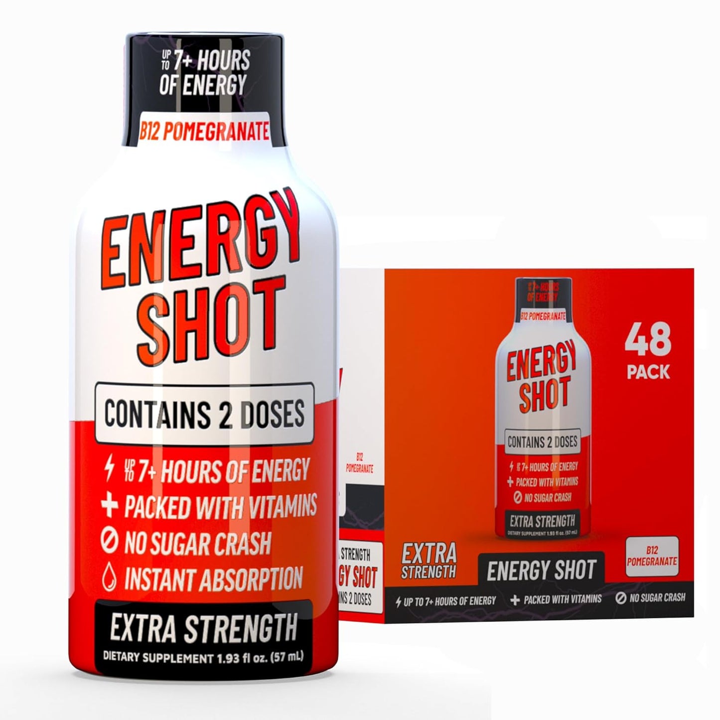 B12 Acai Pomegranate Energy Shot for Vitality & Focus