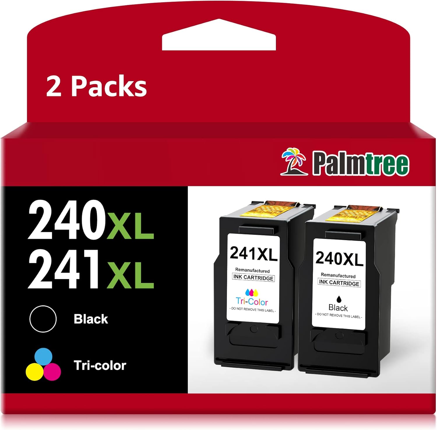 Palmtree Remanufactured Ink Cartridge for Canon 240XL 241XL Combo