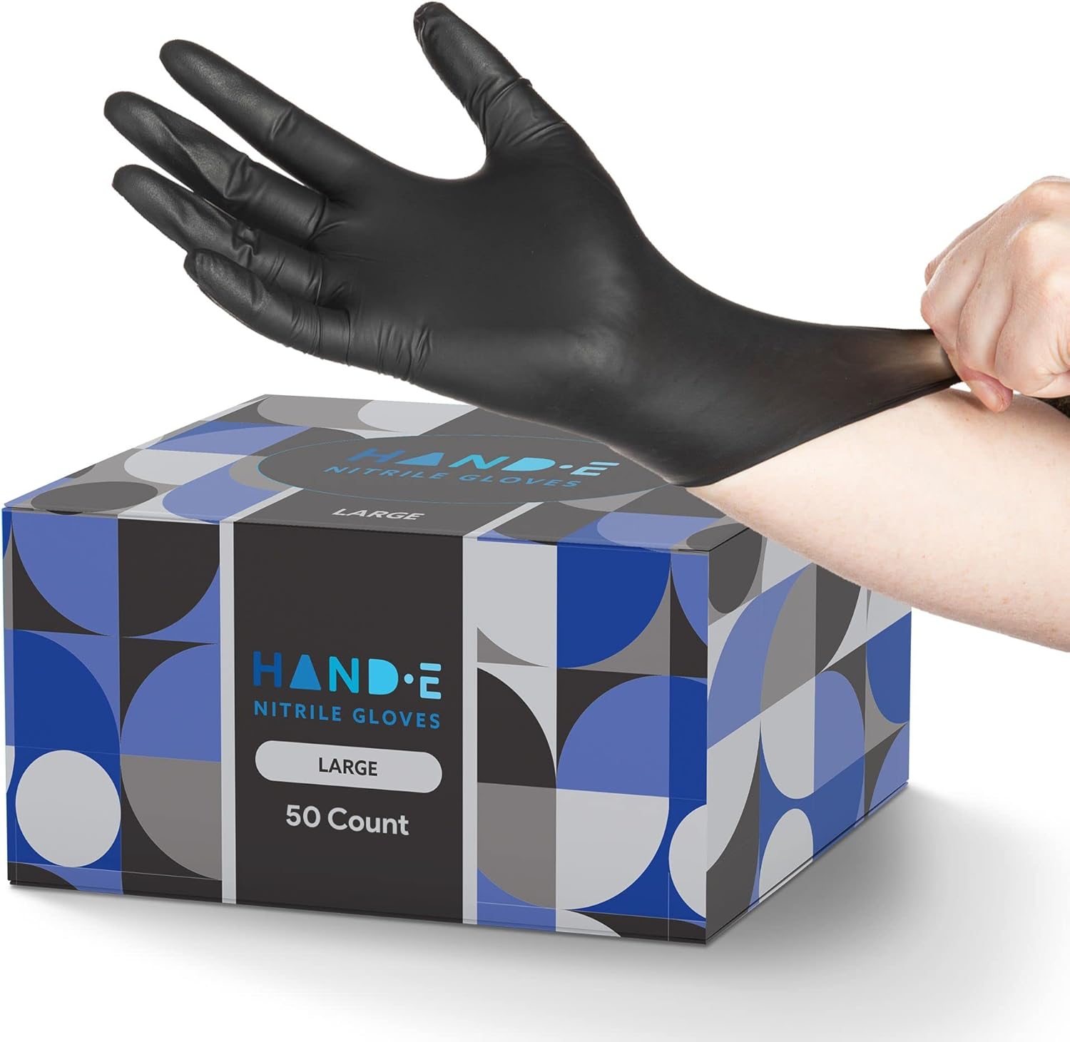 50 Large Black Nitrile Gloves - All-Purpose Protection